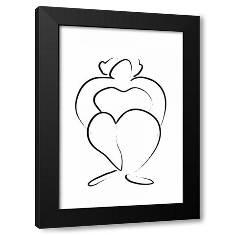 Signatura V Black Modern Wood Framed Art Print with Double Matting by Waltz, Anne