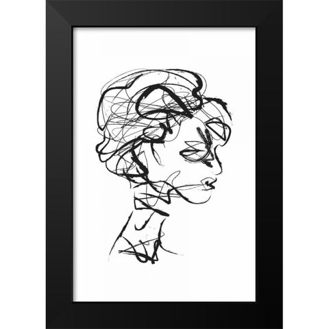 Portretta Black Modern Wood Framed Art Print by Waltz, Anne
