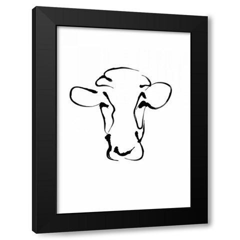 MooMoo Black Modern Wood Framed Art Print with Double Matting by Waltz, Anne