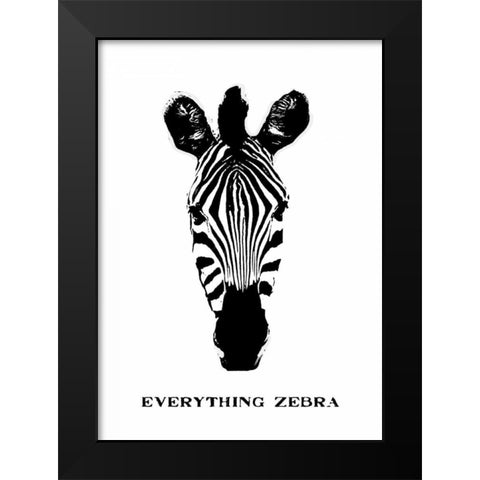 Everything is Zebra Black Modern Wood Framed Art Print by Waltz, Anne