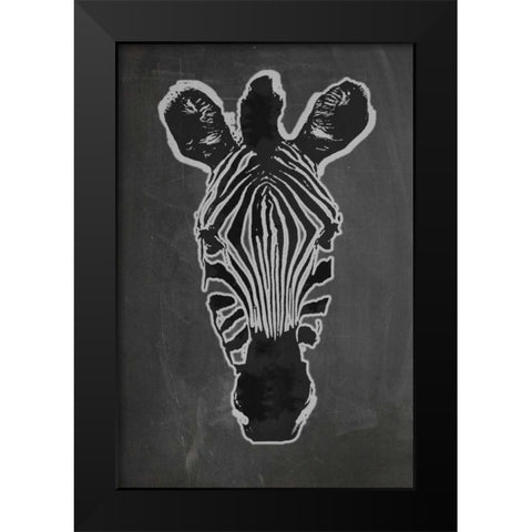 Zebra Gris Black Modern Wood Framed Art Print by Waltz, Anne