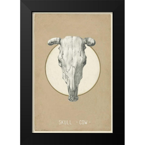 Skull Black Modern Wood Framed Art Print by Waltz, Anne