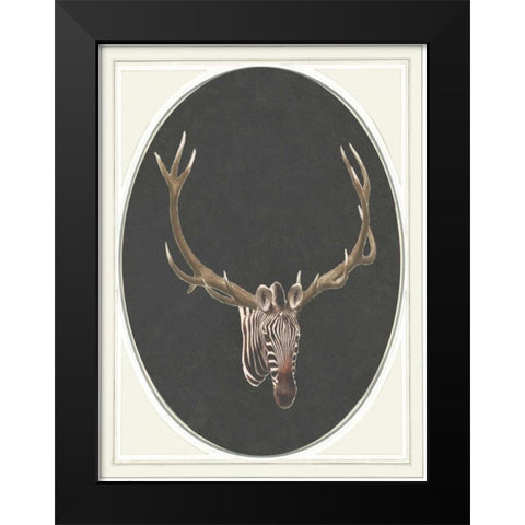 zebradeer I Black Modern Wood Framed Art Print by Waltz, Anne