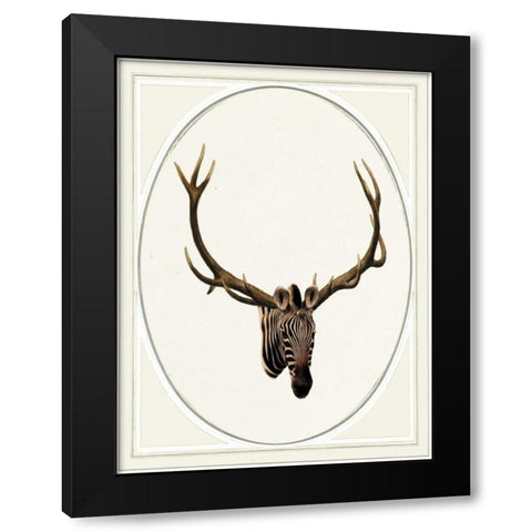 Zebradeer II Black Modern Wood Framed Art Print by Waltz, Anne