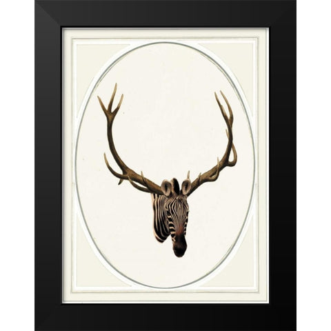 Zebradeer II Black Modern Wood Framed Art Print by Waltz, Anne