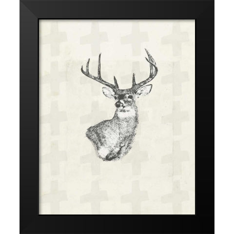 Deer wild II Black Modern Wood Framed Art Print by Waltz, Anne
