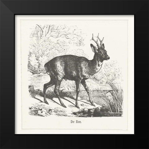 de Ree Black Modern Wood Framed Art Print by Waltz, Anne