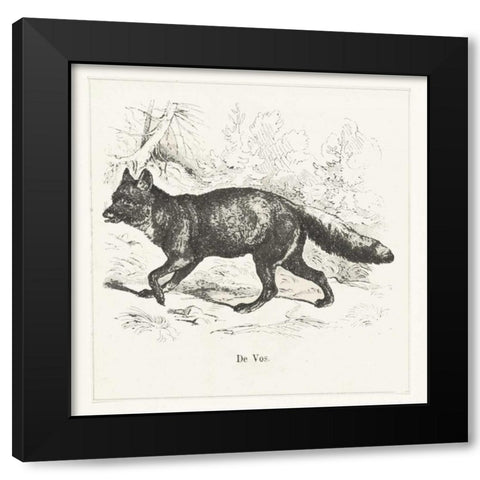 de Vos Black Modern Wood Framed Art Print by Waltz, Anne