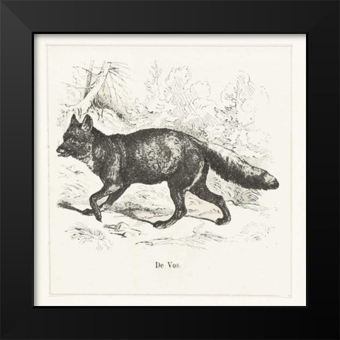 de Vos Black Modern Wood Framed Art Print by Waltz, Anne