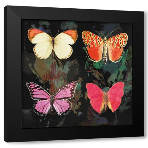 Four of us II Black Modern Wood Framed Art Print by Waltz, Anne