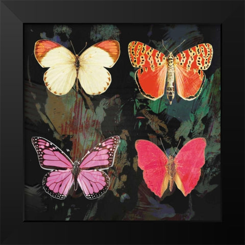 Four of us II Black Modern Wood Framed Art Print by Waltz, Anne