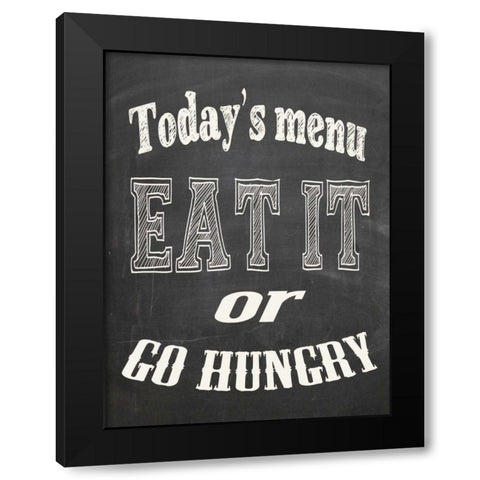 Today menu Black Modern Wood Framed Art Print by Waltz, Anne
