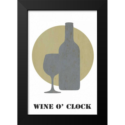 Wine and drink Black Modern Wood Framed Art Print by Waltz, Anne