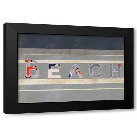 Beach I Black Modern Wood Framed Art Print by Waltz, Anne