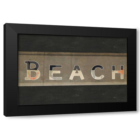 Beach II Black Modern Wood Framed Art Print by Waltz, Anne