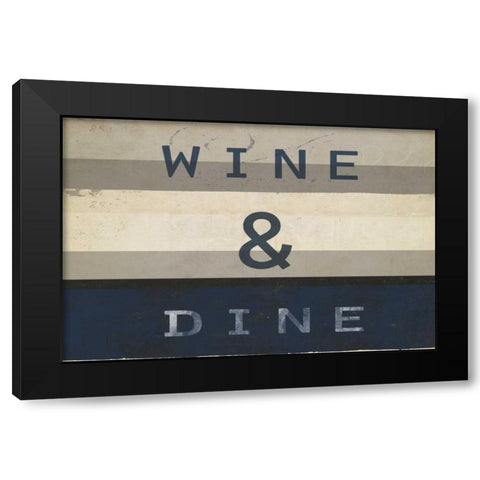 Wine and dine I Black Modern Wood Framed Art Print with Double Matting by Waltz, Anne