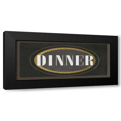 Dinner Black Modern Wood Framed Art Print by Waltz, Anne
