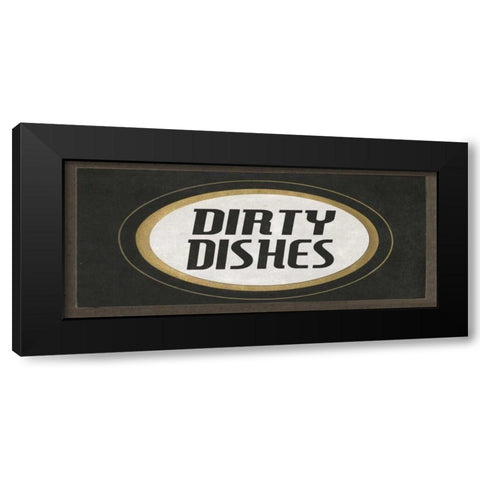 Dirty dishes I Black Modern Wood Framed Art Print by Waltz, Anne