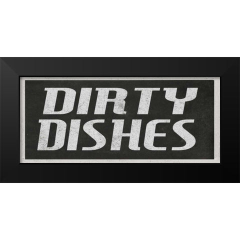 Dirty dishes II Black Modern Wood Framed Art Print by Waltz, Anne