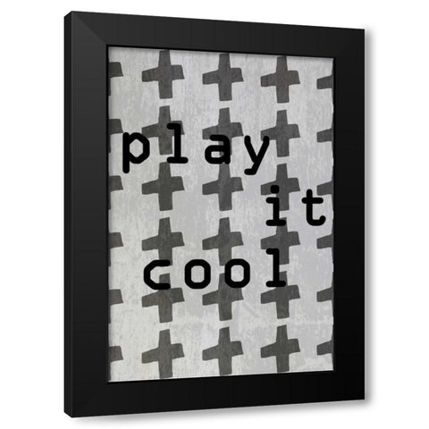 Play it cool Black Modern Wood Framed Art Print by Waltz, Anne