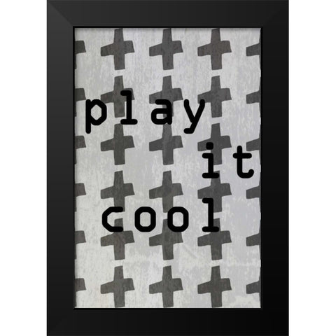 Play it cool Black Modern Wood Framed Art Print by Waltz, Anne