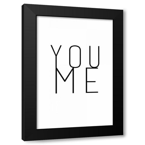 You me Black Modern Wood Framed Art Print by Waltz, Anne
