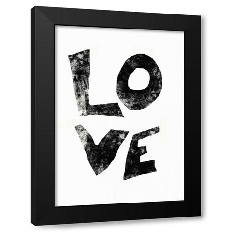 Love  Black Modern Wood Framed Art Print with Double Matting by Waltz, Anne