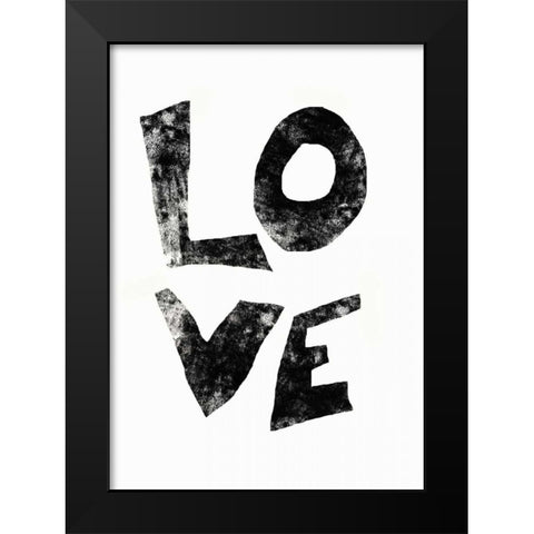 Love  Black Modern Wood Framed Art Print by Waltz, Anne