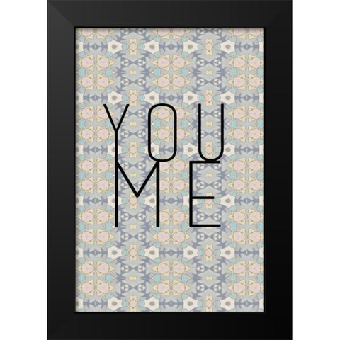 You me II Black Modern Wood Framed Art Print by Waltz, Anne