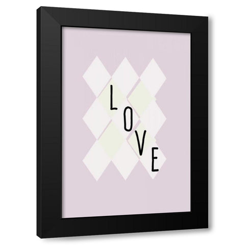 Love  Black Modern Wood Framed Art Print by Waltz, Anne