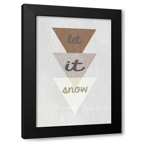Let is snow Black Modern Wood Framed Art Print by Waltz, Anne