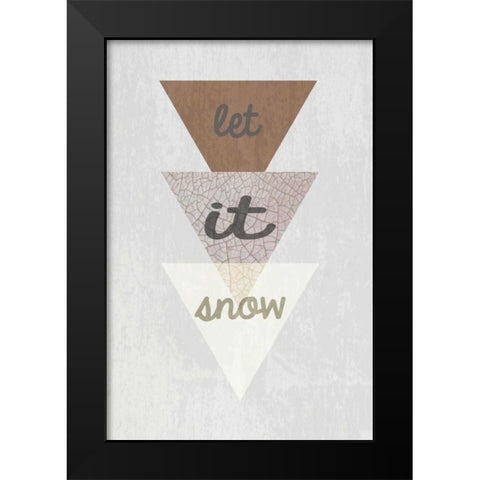 Let is snow Black Modern Wood Framed Art Print by Waltz, Anne