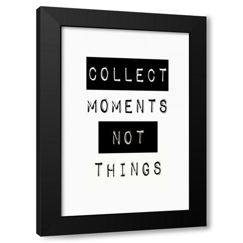 collect moments Black Modern Wood Framed Art Print by Waltz, Anne