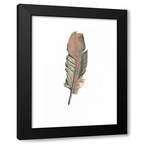 Feather II Black Modern Wood Framed Art Print by Waltz, Anne