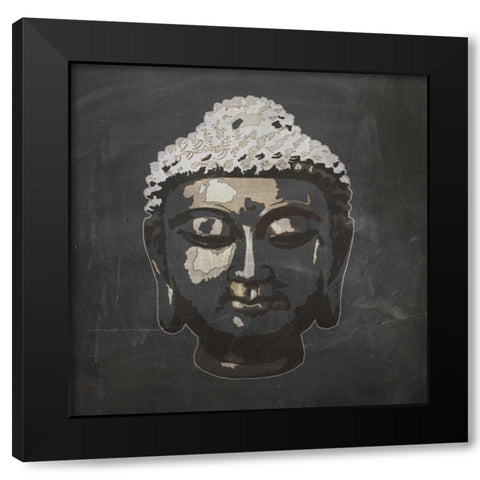 Boeddha Black Modern Wood Framed Art Print by Waltz, Anne