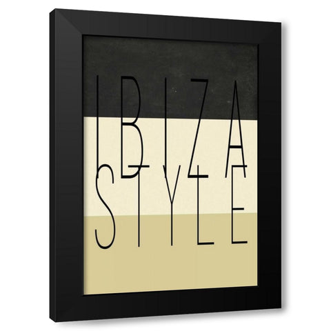 Ibiza style Black Modern Wood Framed Art Print by Waltz, Anne
