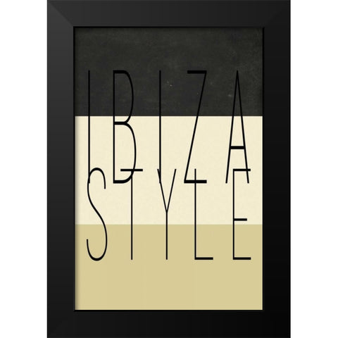 Ibiza style Black Modern Wood Framed Art Print by Waltz, Anne