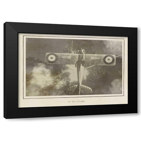 In the clouds Black Modern Wood Framed Art Print by Waltz, Anne