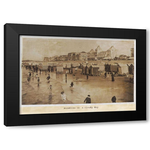 Beach classico Black Modern Wood Framed Art Print by Waltz, Anne