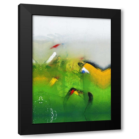 Es grunt so grun Black Modern Wood Framed Art Print with Double Matting by Hansl, Alfred
