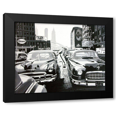 Vendeur de Pepsiâ€¦ Black Modern Wood Framed Art Print by Bertrand, Alain