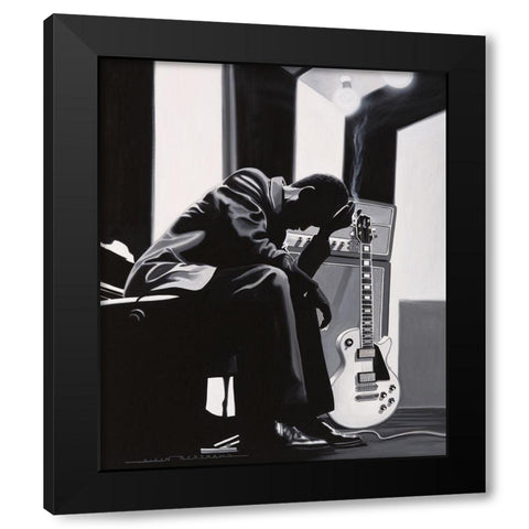Pause in the Studio Black Modern Wood Framed Art Print with Double Matting by Bertrand, Alain