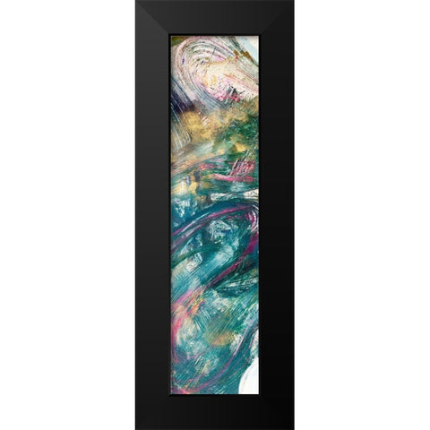 Abstraction with pink IV Black Modern Wood Framed Art Print by Silberhorn-Piller, Andrea