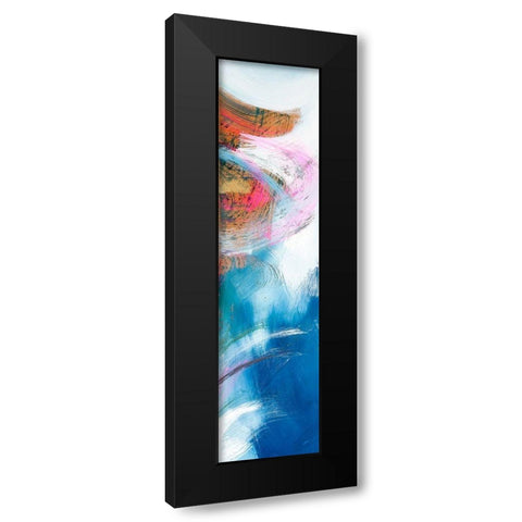 Abstraction with pink V Black Modern Wood Framed Art Print by Silberhorn-Piller, Andrea