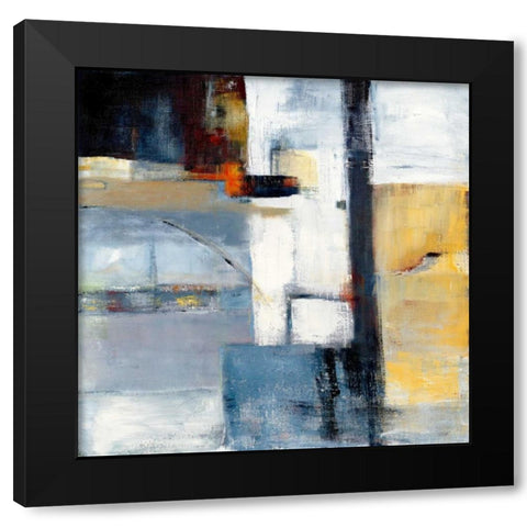 Colorfield III Black Modern Wood Framed Art Print with Double Matting by Danckaert, Bea