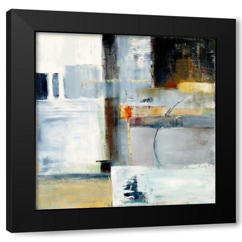 Colorfield IV Black Modern Wood Framed Art Print with Double Matting by Danckaert, Bea