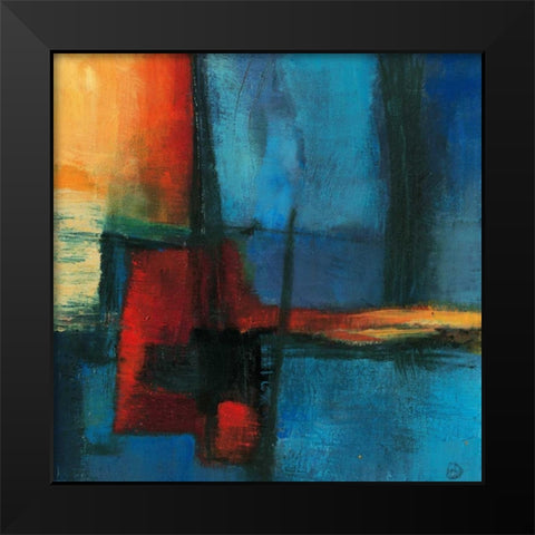 Abstract Night Black Modern Wood Framed Art Print by Danckaert, Bea