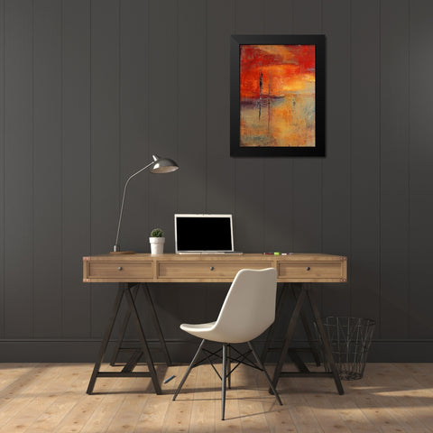 In the distance Black Modern Wood Framed Art Print by Danckaert, Bea