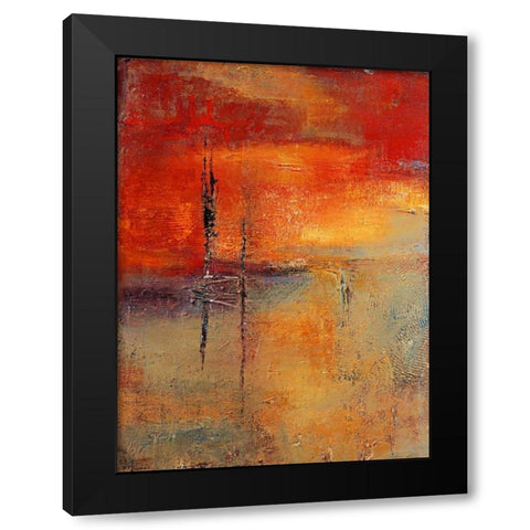 In the distance Black Modern Wood Framed Art Print with Double Matting by Danckaert, Bea
