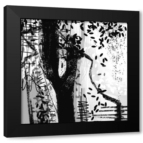 Black and White I Black Modern Wood Framed Art Print with Double Matting by Busch, Birgit